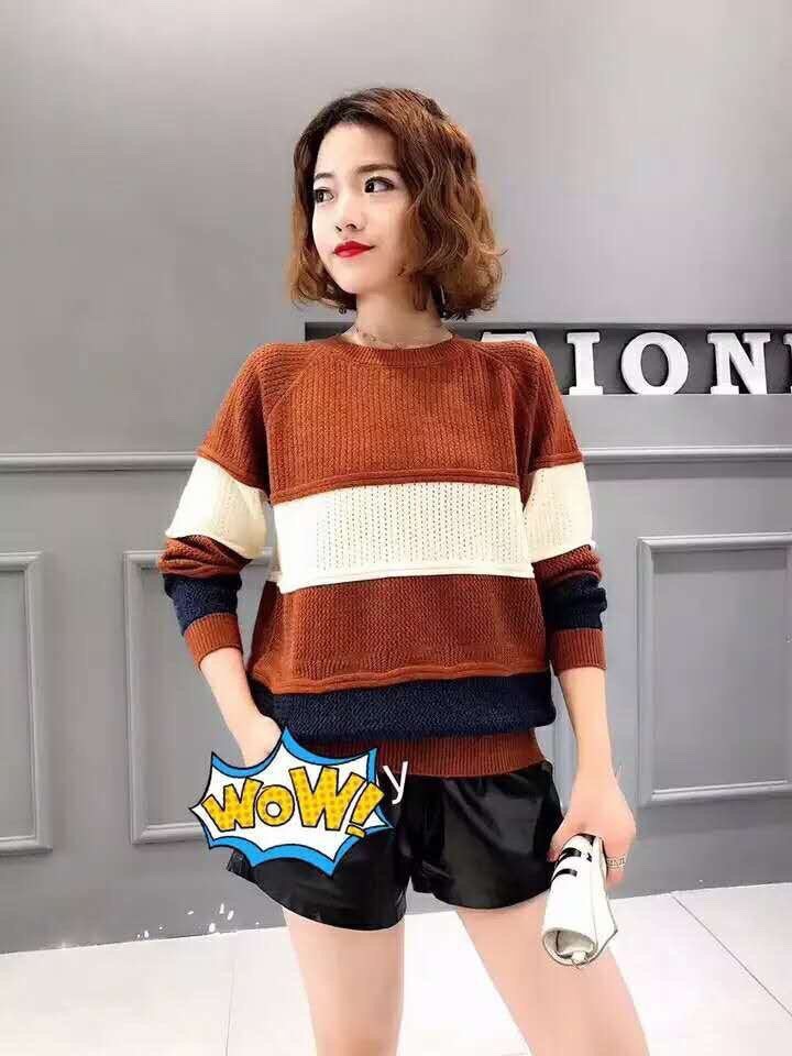 ÁO LEN ĐAN KẺ NGANG PHA 3 MÀU