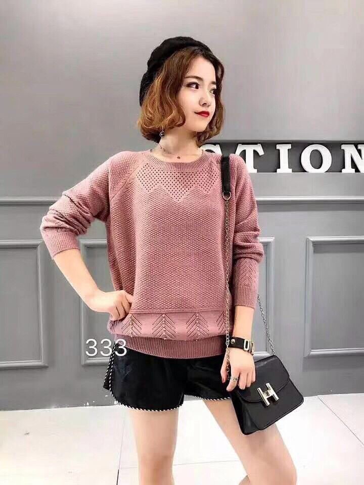 ÁO LEN ĐAN HẠT GẠO GẤU ĐÍNH NGỌC