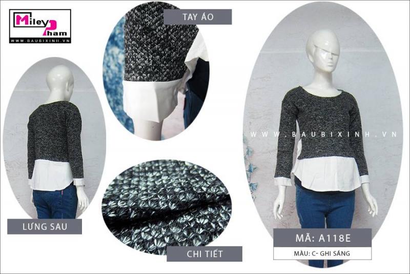AÓ LEN CỔ TRÒN PHA CHÂN COTTON TRẮNG