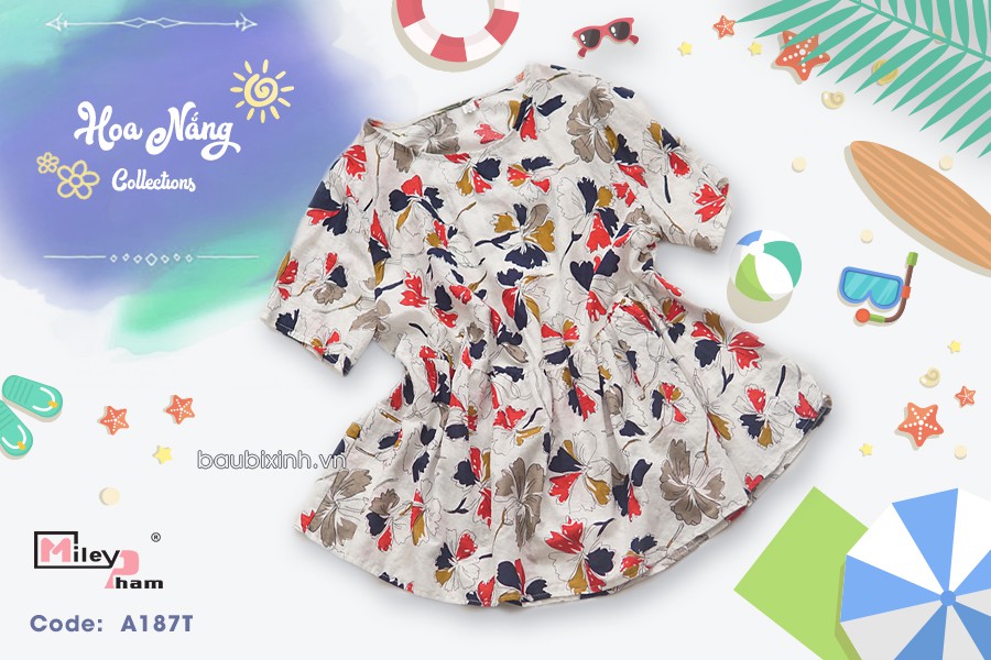ÁO THÔ HOA DÁNG XOÈ BABYDOLL HOA TO 5 CÁNH