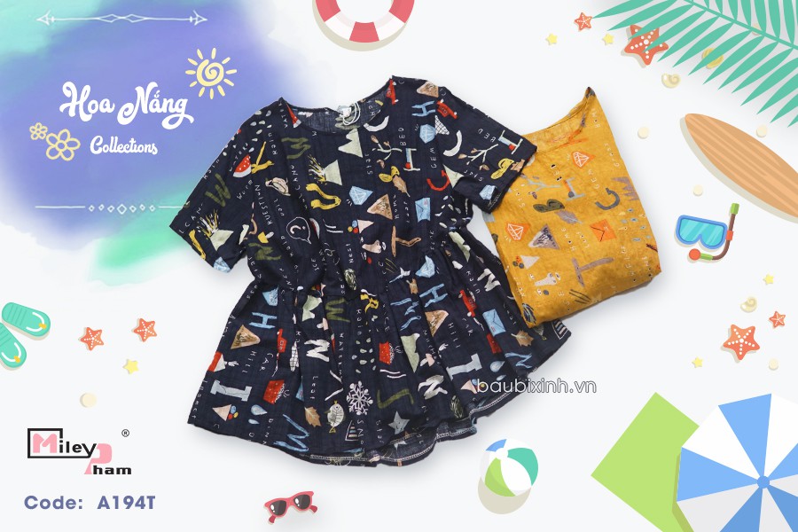 ÁO THÔ HOA DÁNG XOÈ BABYDOLL HÌNH CHỮ