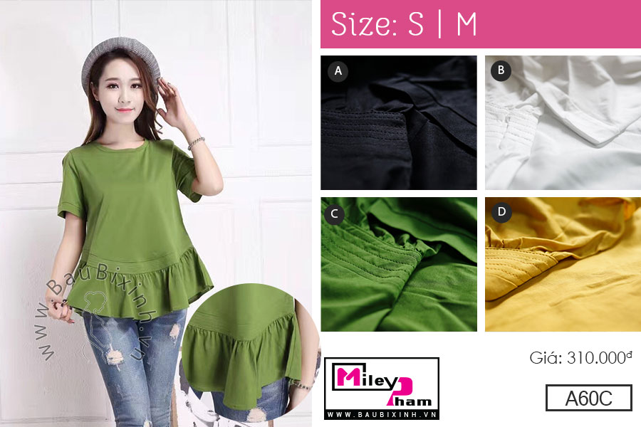 ÁO COTTON SIÊU NHẸ VIỀN ĐUÔI CÁ 80905