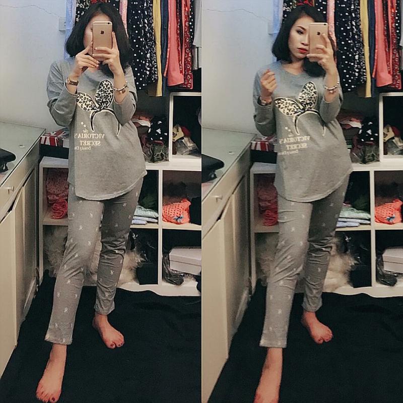 BỘ BẦU COTON PINK TAI THỎ