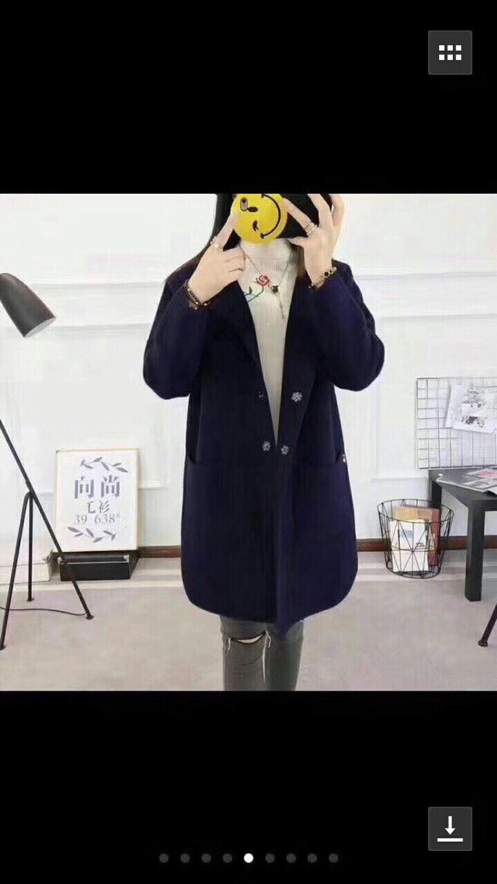 ÁO KHOÁC LEN DÀY CỔ VEST