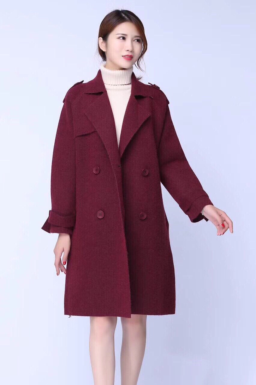 ÁO KHOÁC MANGTO LEN DÀY CỔ VEST KHUY VAI