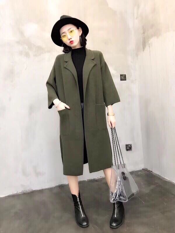 ÁO KHOÁC CỔ VEST 2 TÚI CÚC VÀNG