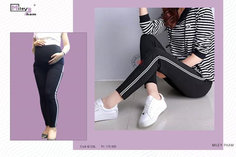 QUẦN TẬP LEGGING COTTON SIÊU DÃN VIỀN SỌC 8000-12