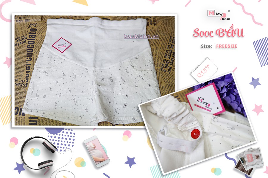QUẦN SHORT KAKI CHUN SIÊU DÃN BƯỚM CHẤM BI