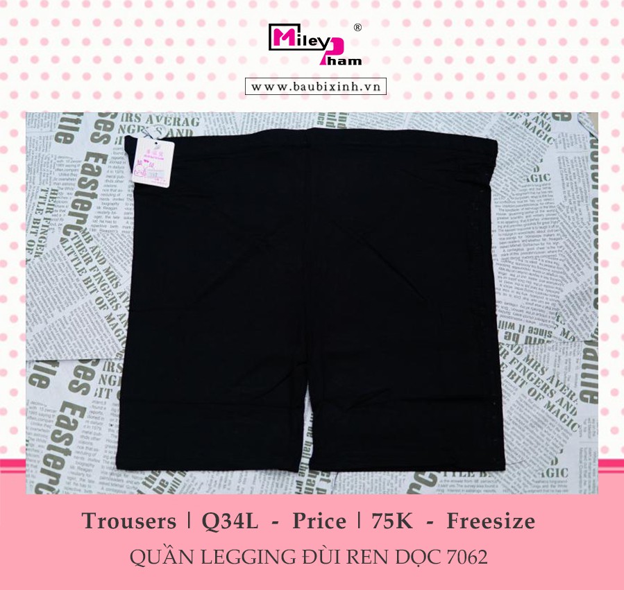 QUẦN LEGGING ĐÙI REN DỌC 7062