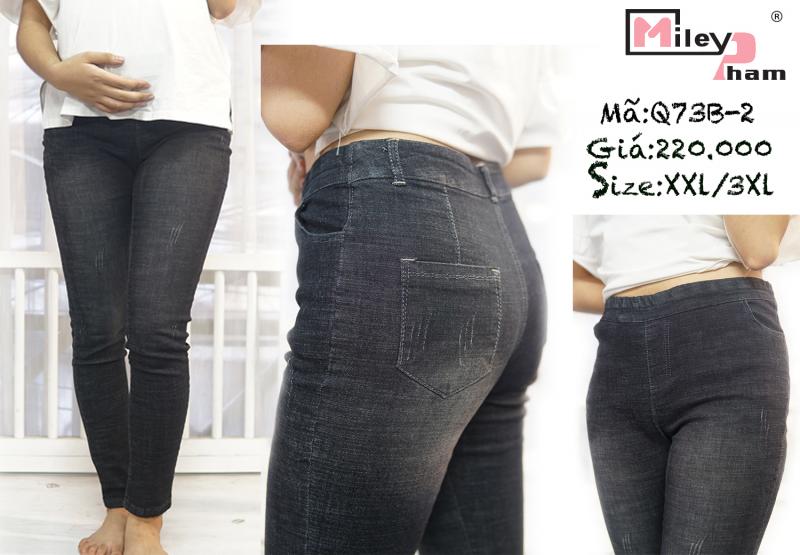 QUẦN BẦU JEAN XANH CẠP VÕNG XƯỚC BIG SIZE