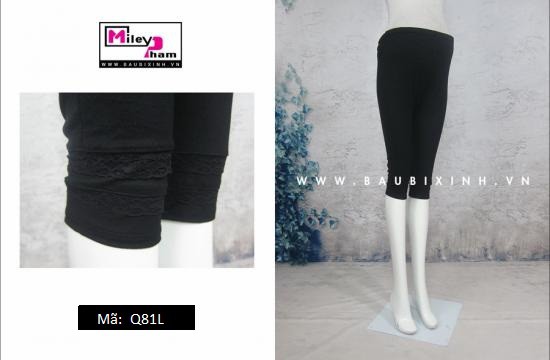 QUẦN LEGGING NGỐ VIỀN CHÂN REN 2 TẦNG
