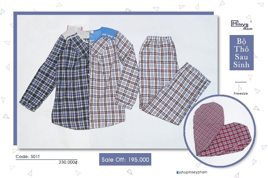 BỘ SAU SINH THÔ KẺ CARO ĐÁP VAI