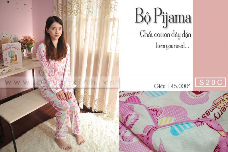 BỘ PIJAMA COTTON GẤU MERRY CHRISTMAS