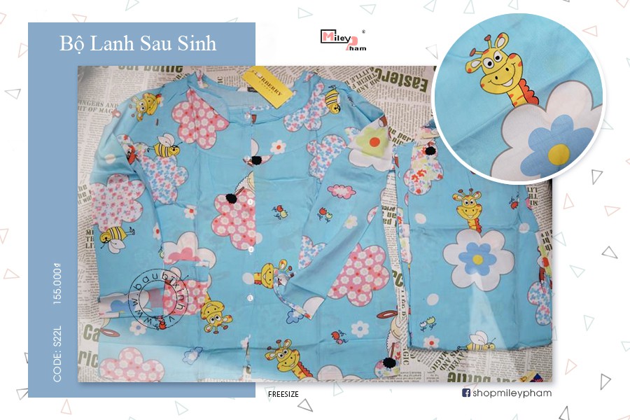 BỘ SAU SINH LANH LỤA HƯƠU CAO CỔ HOA TO