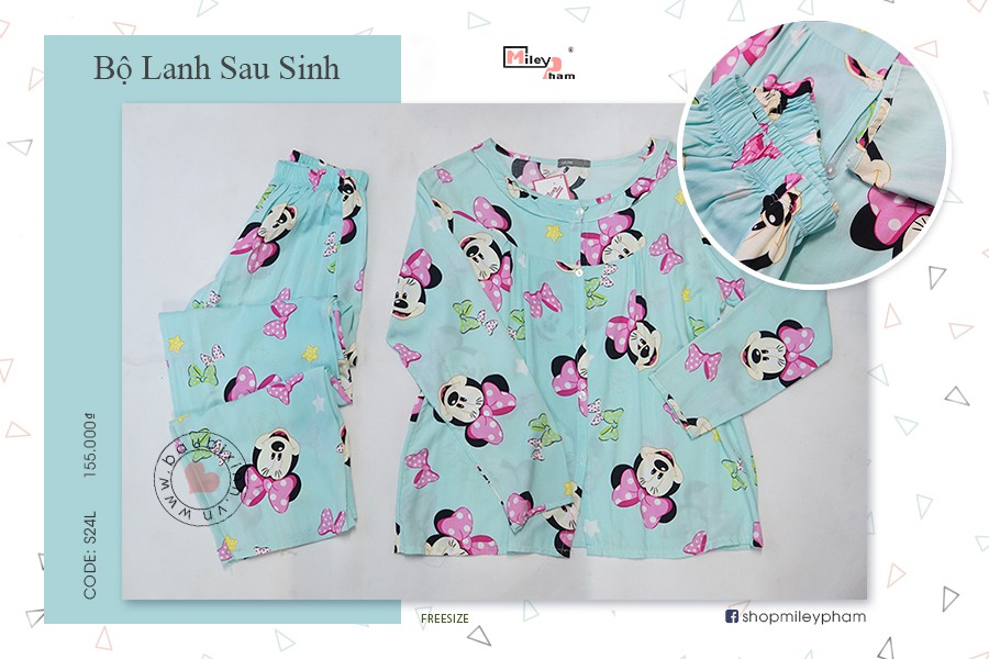 BỘ SAU SINH LANH LỤA CHUỘT MICKEY