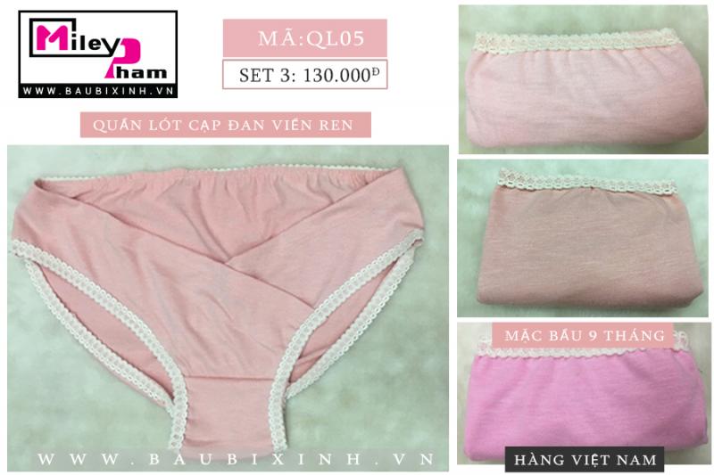 SET 3 QUẦN LÓT CẠP ĐAN THIẾT KẾ VIỀN REN