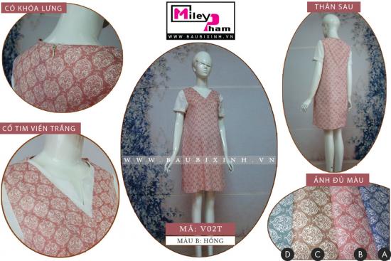 VÁY BẦU THÔ HOA THỔ CẨM