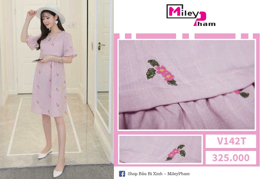 VÁY THÔ CHO CON BÚ HOA NHÍ HỒNG BIGSIZE