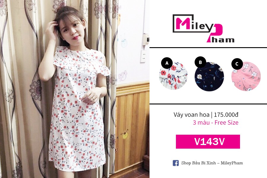 VÁY VOAN HỞ VAI HOA LYLY