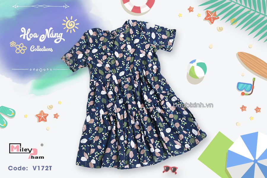 VÁY THÔ ĐŨI BOYL XOÈ RÚM 2 TẦNG LÁ NỀN THAN TD-830