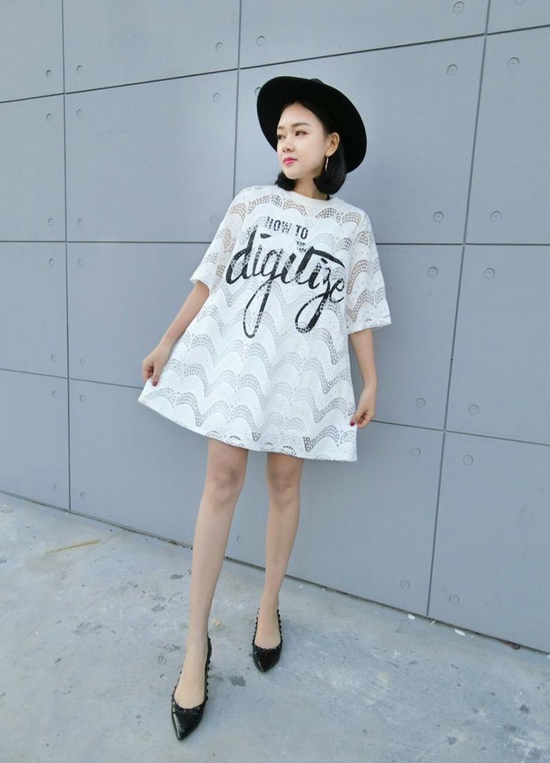 VÁY BẦU REN SÓNG CHỮ DIGITIGE