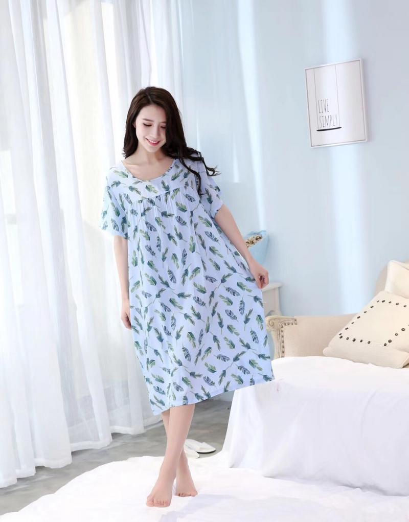 VÁY NGỦ LANH CHO MẸ BẦU FORM LÔNG CHIM
