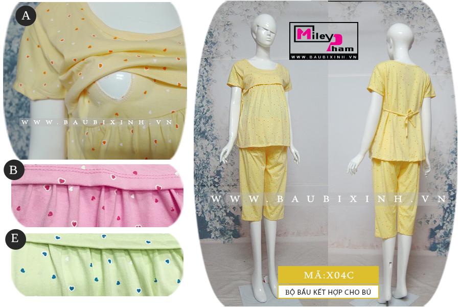 BỘ BẦU BÚ COTTON CỘC TRÁI TIM