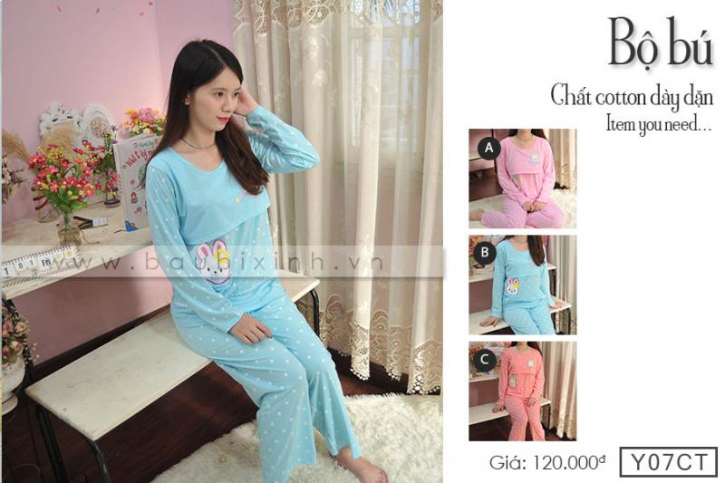 BỘ CHO CON BÚ CHẤM BI THỎ SAO