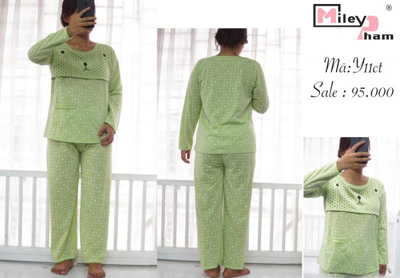 BỘ BÚ COTTON THÔ KẺ NGANG MẶT GẤU HÌNH TIM