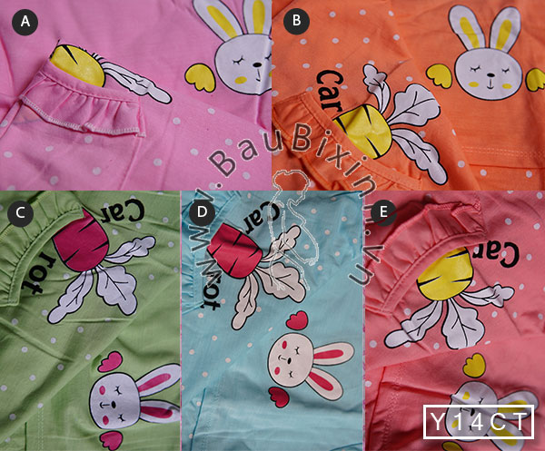 BỘ BÚ COTON THÔ CHẤM BI THỎ CAROT