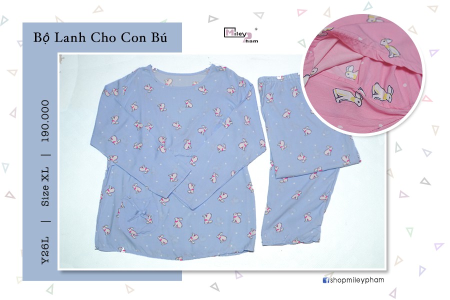 BỘ BÚ LANH LỤA FORM TO THỎ CHẤM BI