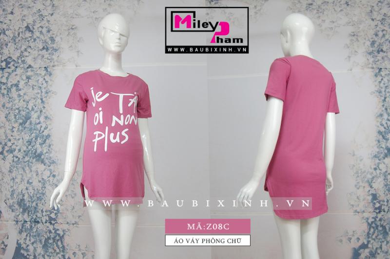 ÁO VÁY IN HÌNH CHỮ JE TAIM OI NON PLUS