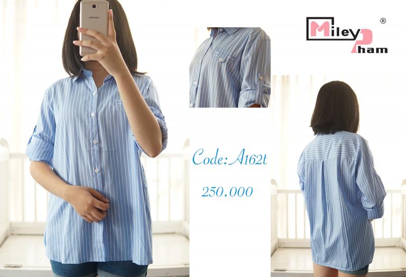ÁO SƠ MI CỔ ĐỨC TÚI NGỰC CÀI KHUY KẺ SỌC NHỎ #913