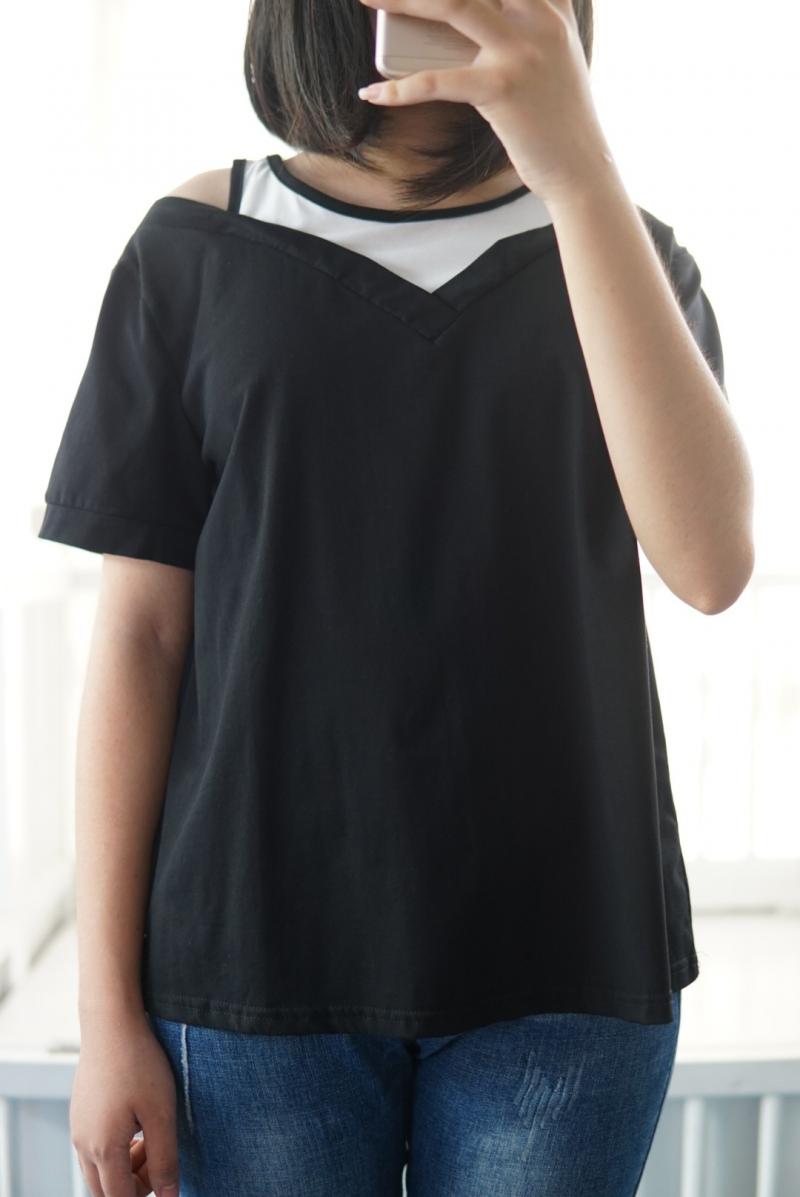 ÁO COTTON SIÊU NHẸ HỞ VAI CỔ TIM