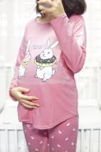  BỘ BẦU COTON PINK 2 THỎ