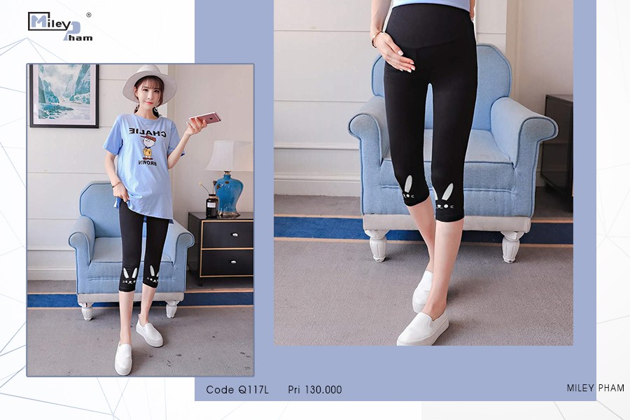 QUẦN LEGGING NGỐ COTTON 100%CẠP CAO THỎ 8001-3
