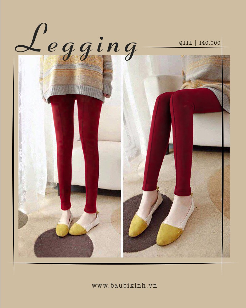 QUẦN LEGGING COTTON DÀY VIỀN SỌC GÂN