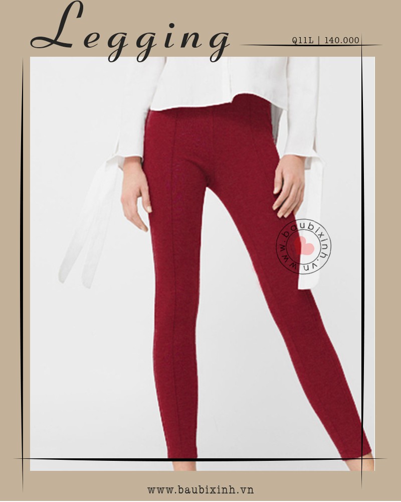 QUẦN LEGGING COTTON DÀY VIỀN SỌC GÂN