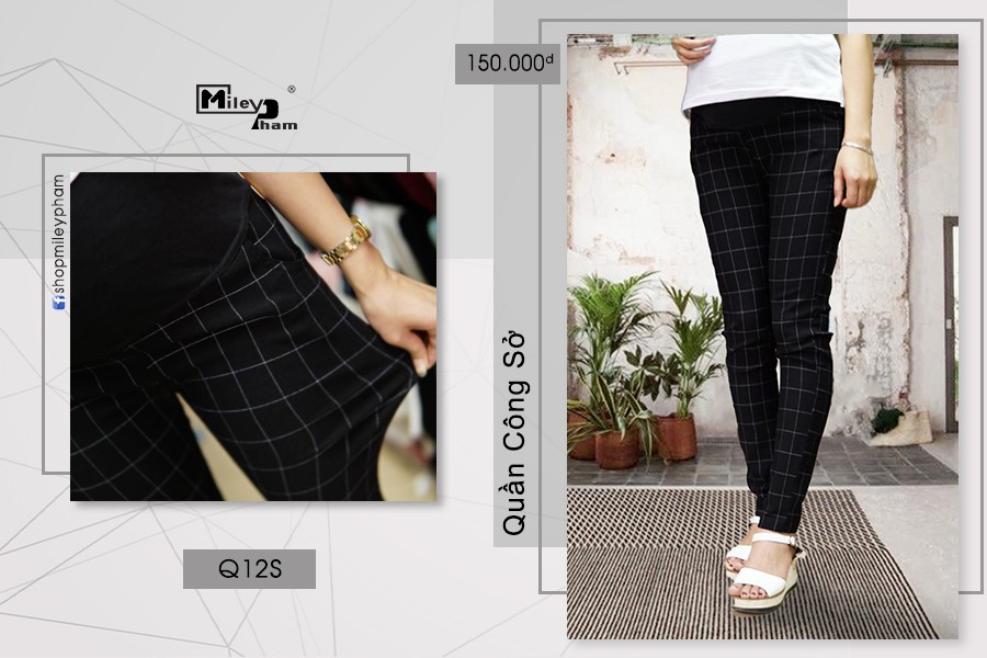 QUẦN SKINNY CHẤM CARO TO 8704