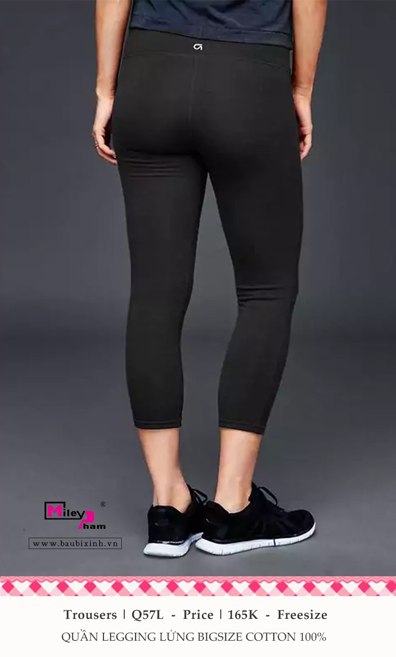 QUẦN LEGGING LỬNG BIGSIZE COTTON 100%