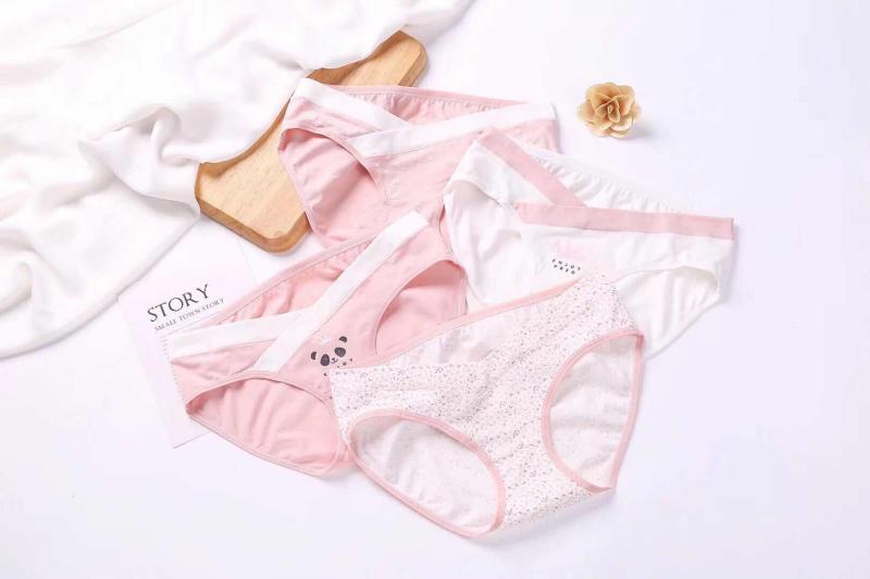 QUẦN LÓT COTON CẠP CHÉO SET PINK