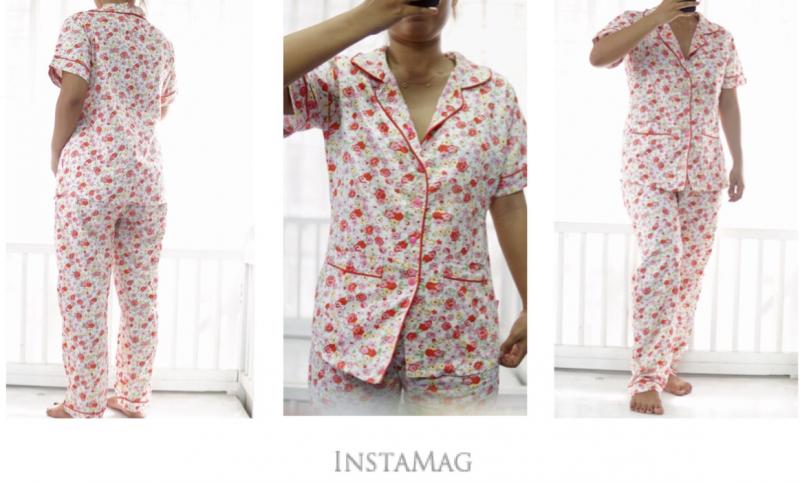 BỘ  SAU SINH PIJAMA THÔ HOA NHÍ MÀU