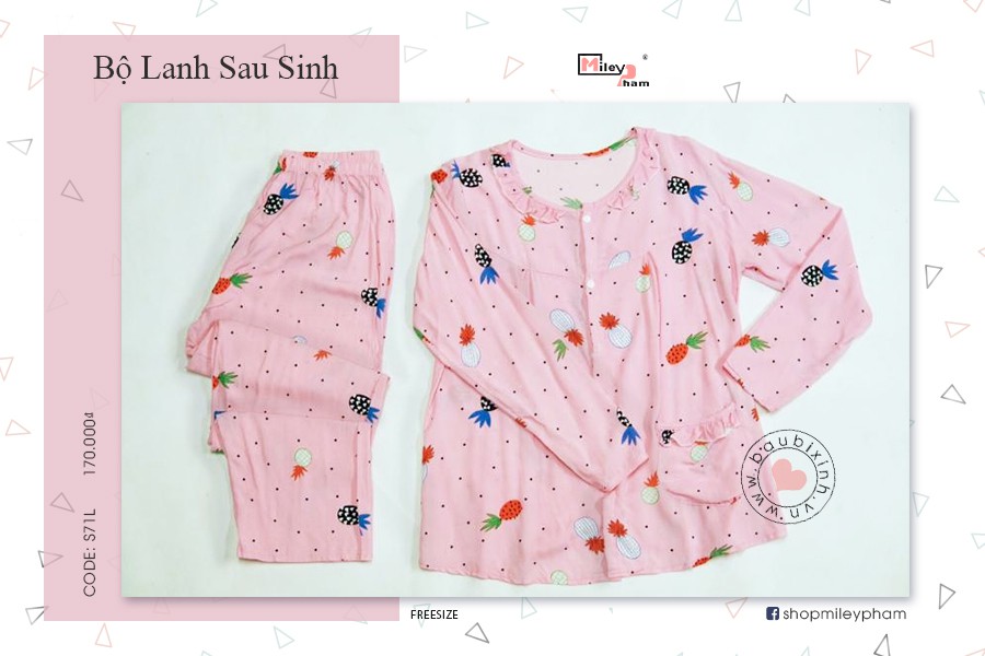BỘ LANH SAU SINH DỨA CHẤM BI