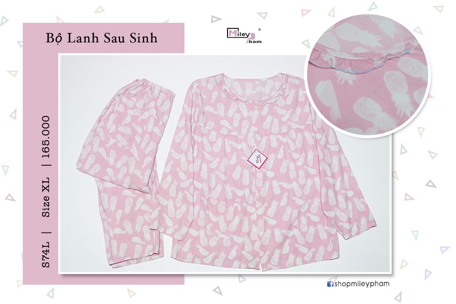 BỘ LANH SAU SINH FORM TO DỨA TRẮNG