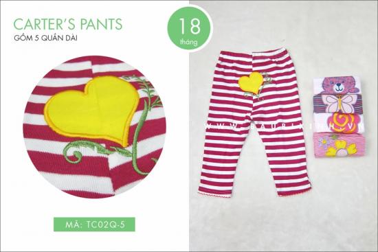 CARTER'S PANTS (1 SET GỒM 5 QUẦN DÀI)