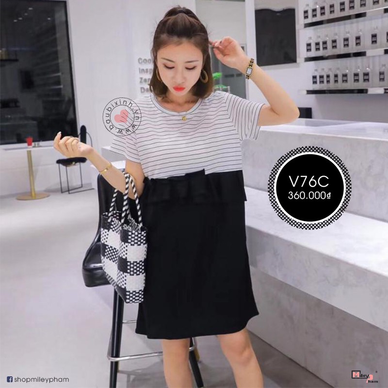 VÁY COTTON HÀN QUỐC KẺ GIẢ YẾM