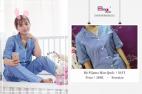 BỘ PIJAMA BẦU BÚ HÌNH ELIP NỀN XANH