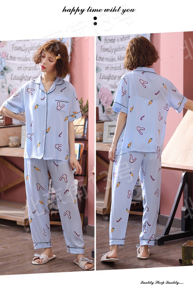 PIJAMA LANH XUẤT KHẨU THỎ CAROT