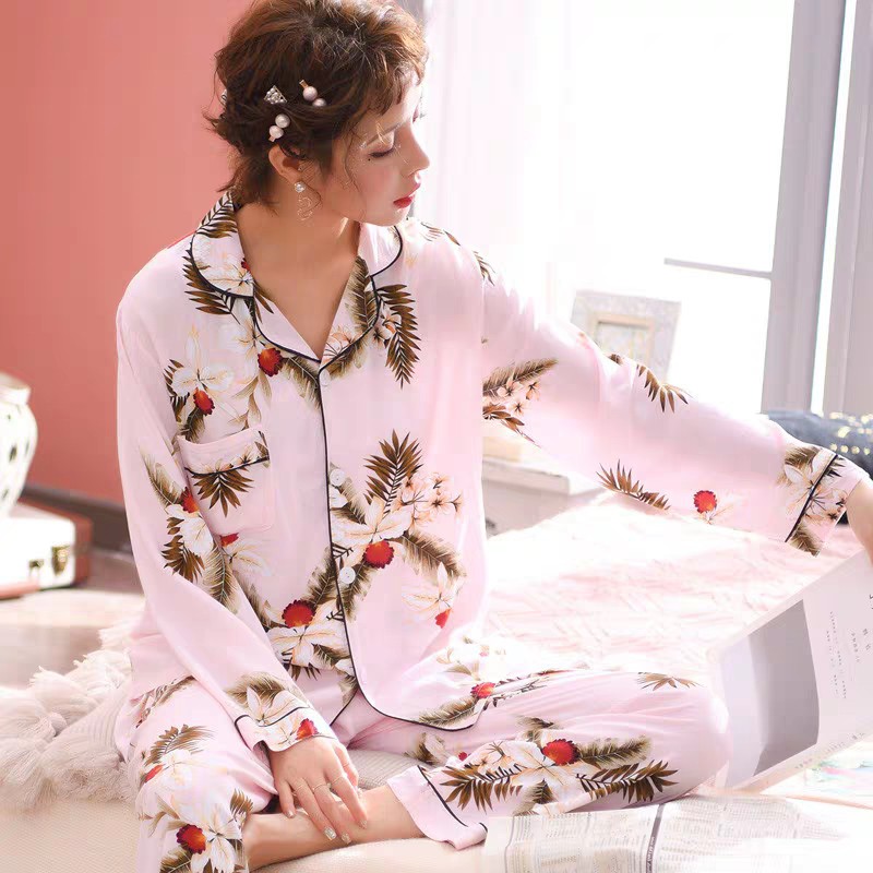 PIJAMA LANH XUẤT KHẨU LÁ DỪA