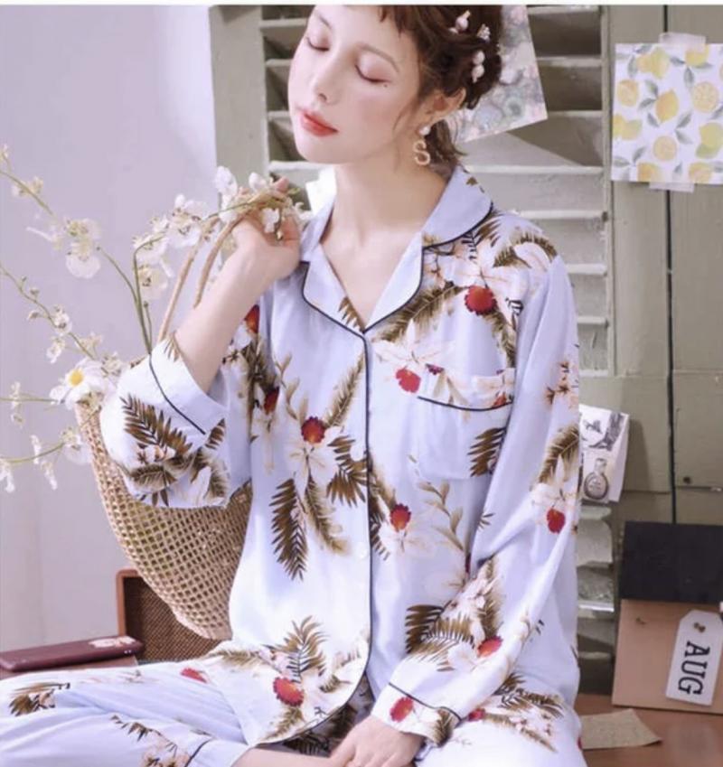 PIJAMA LANH XUẤT KHẨU LÁ DỪA